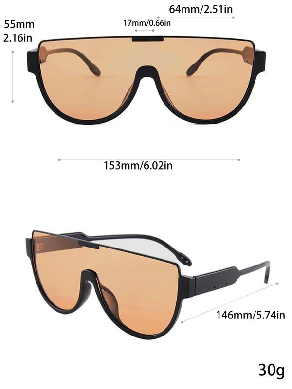 Summer Trendy Shield Frame Sunglass Trends 2024 for Women, Personality Semicircle Glasses, Rich Girl Accessories for Outdoor Beach Back To School Activities