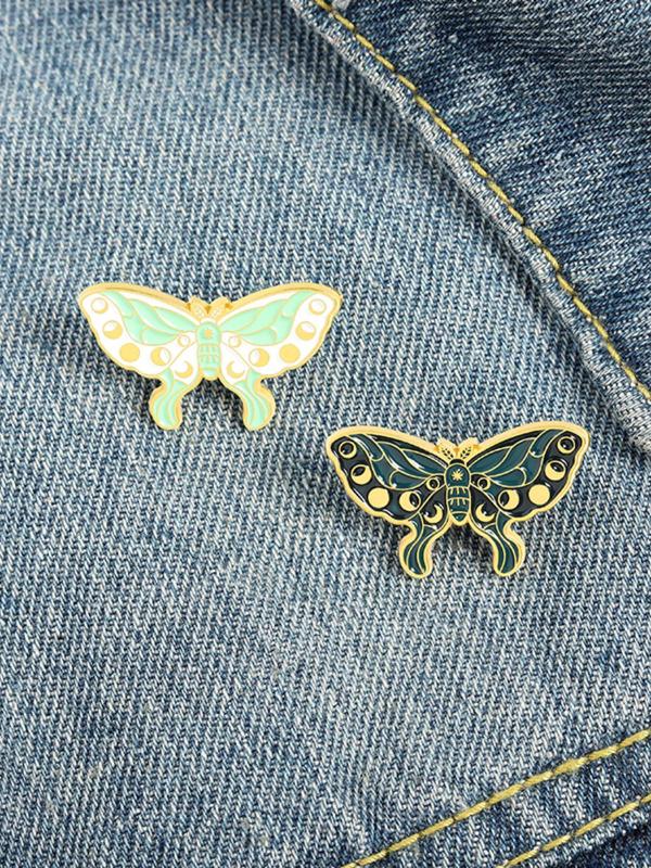 Creative Butterfly Design Brooch, Fashion Alloy Badge for Daily Clothing Decor, Trendy All-match & Exquisite Brooch for Birthday Gift