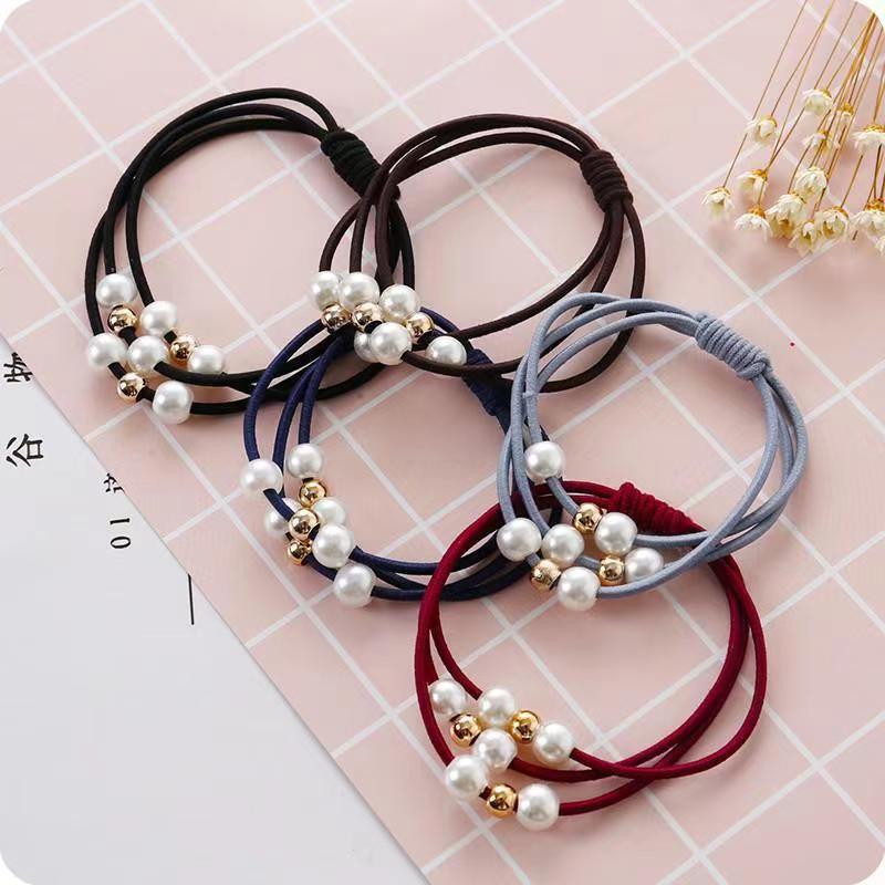 More Face Elastic Hair Rubber Bands Women Hair Tie Hair Gum Ponytail Hair Holders Hair Accessories Random Color