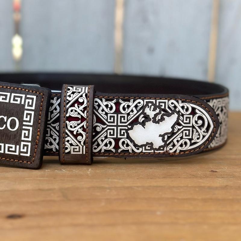 Jalisco Laser Cut Personalized Western Belt for Men