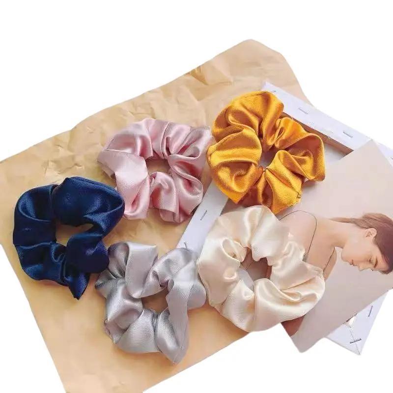 Queen Mary Silk Satin Hair Ties for Women - Soft Scrunchies with Elastic Ponytail Holder Decorations