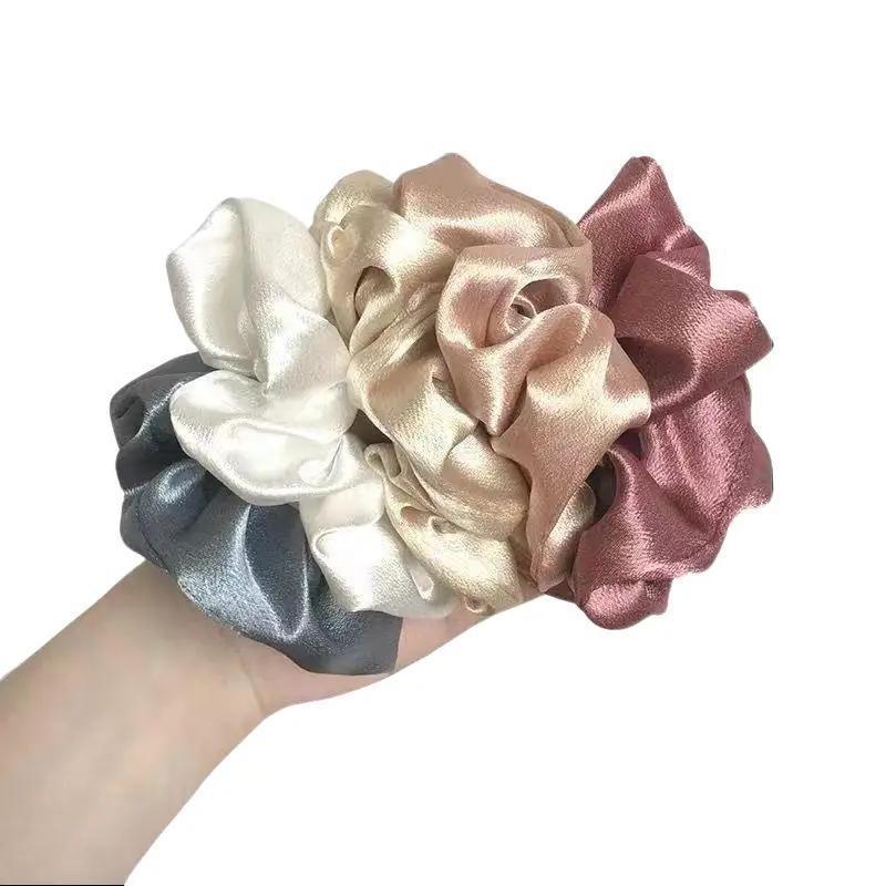 Queen Mary Silk Satin Hair Ties for Women - Soft Scrunchies with Elastic Ponytail Holder Decorations