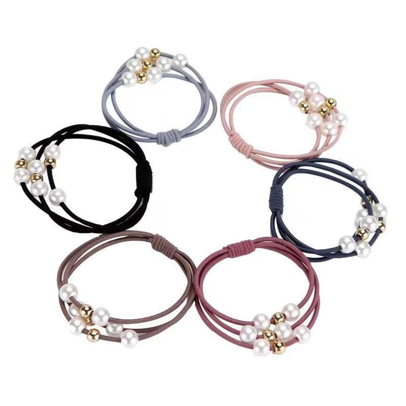 More Face Elastic Hair Rubber Bands Women Hair Tie Hair Gum Ponytail Hair Holders Hair Accessories Random Color