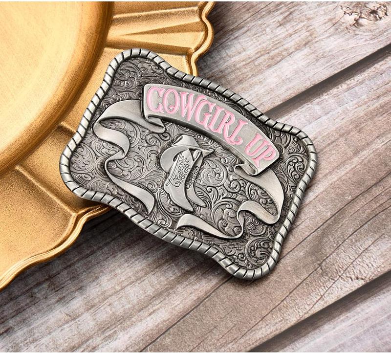 Belt Buckle for Women, Texas Boots Horse Belt BucklesHalloween Christmas Cowboy Cowgirl Belt Buckle Gift