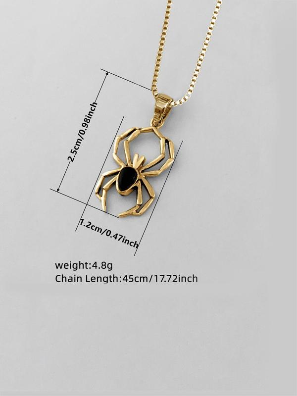 Spider Design Pendant Necklace for Women, Clavicle Chain Matching Necklace for Party, Daily Decor, Trendy All-match & Exquisite Jewelry As Birthday Gift without Box