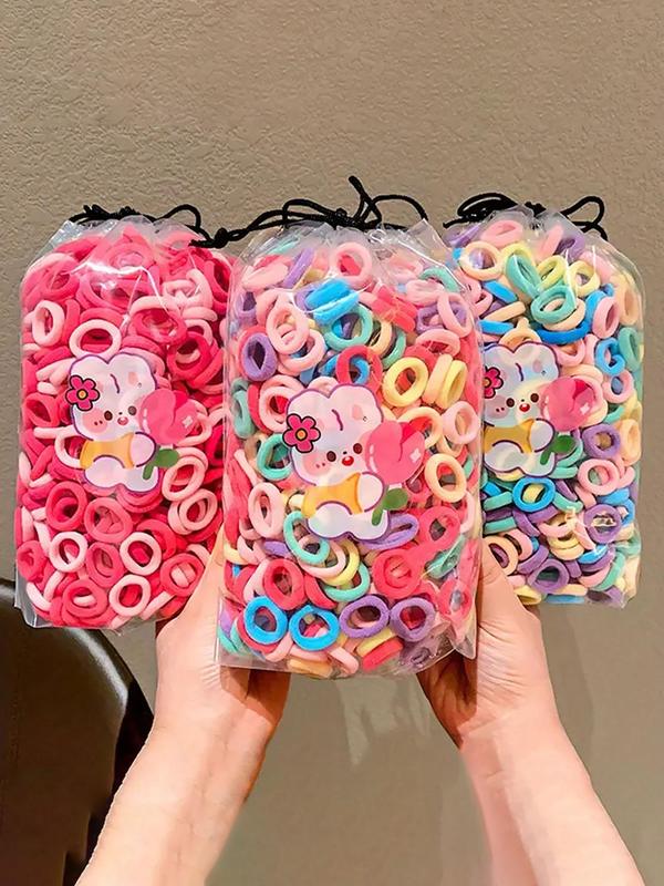 Cute Colorful Hair Tie Set, 2024 New Style High Stretch Hair Tie, Fashion Hair Accessories for Girls & Women, Minimalist Headwear Suitable for Thick Hair