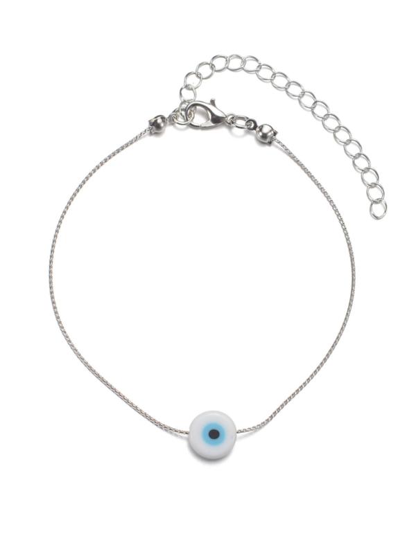 Boho Style Evil Eye Design Anklet for Women & Girls, Fashion Minimalist Anklet for Party, Daily Decor, Trendy All-match & Exquisite Body  Jewelry for Birthday Gift