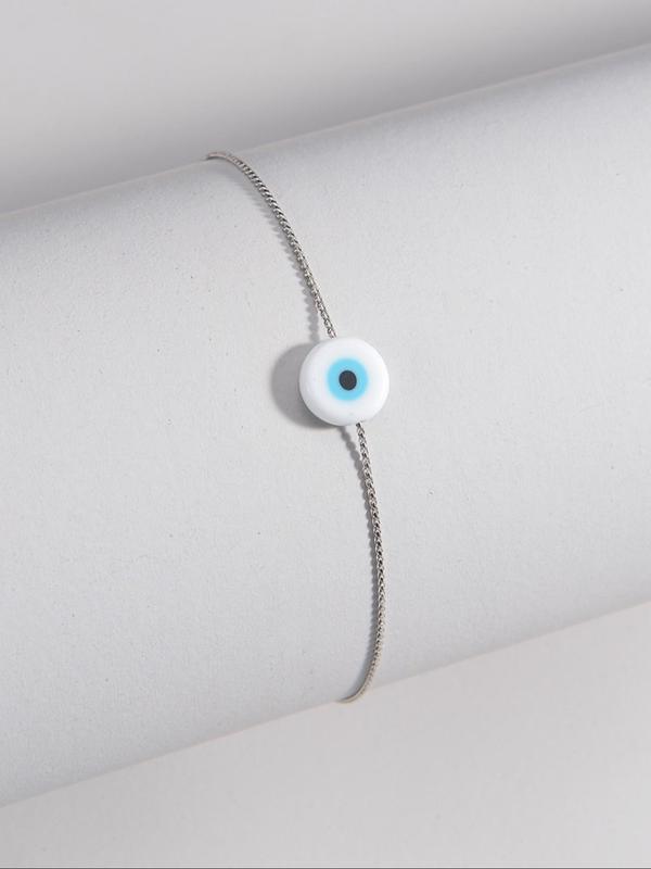 Boho Style Evil Eye Design Anklet for Women & Girls, Fashion Minimalist Anklet for Party, Daily Decor, Trendy All-match & Exquisite Body  Jewelry for Birthday Gift