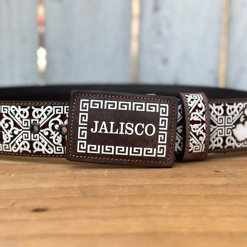 Jalisco Laser Cut Personalized Western Belt for Men