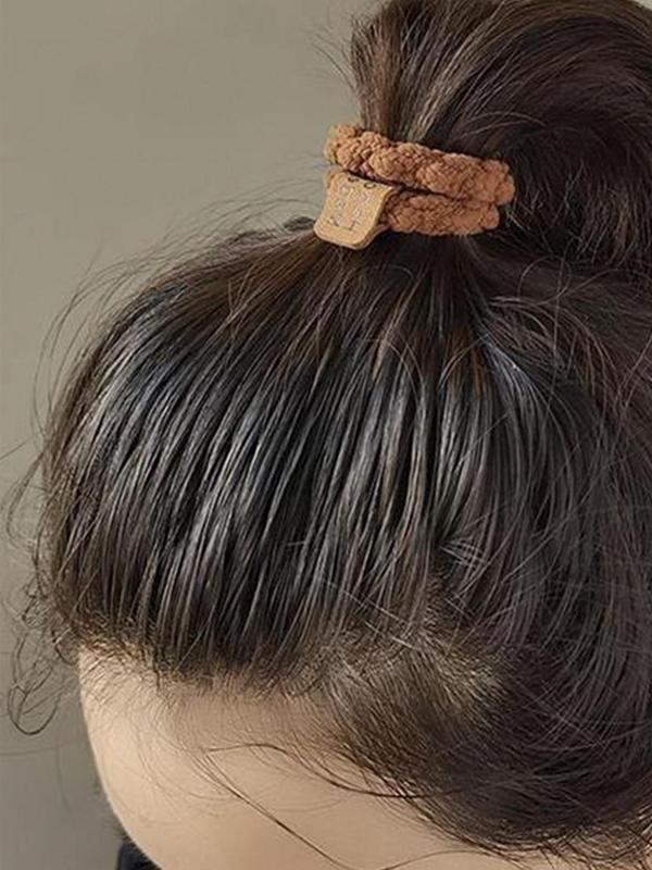 Solid Color Hair Tie Set, Cute Hair Tie, Simple and Elegant Hair Accessories for Women & Girls, Suitable for Different Hairstyle Styles