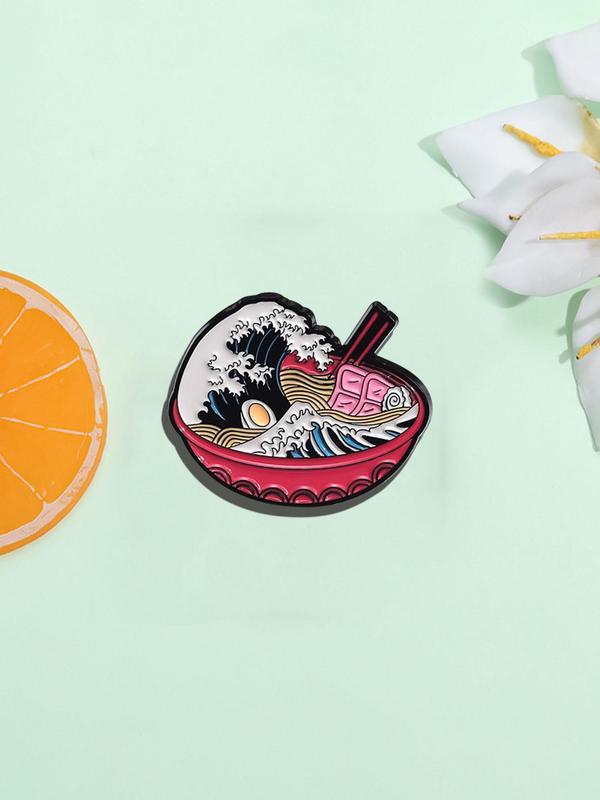 New Trend Creative Food Design Brooch, Fashion Alloy Badge for Women & Men, Creative Clothes Accessories for Party, Daily Clothing Decor