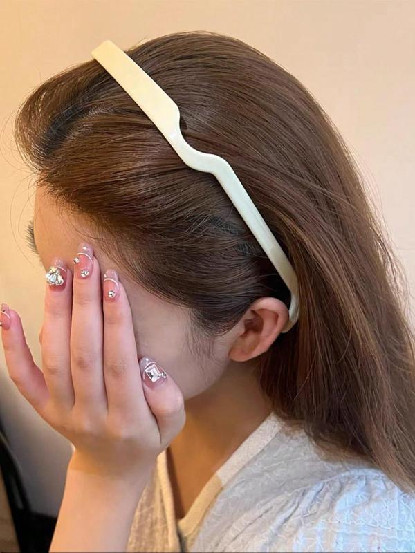 Solid Color ABS Square Hair Hoop, Elegant Hair Accessories for Women & Girls, Fashion Hair Accessories for Party, Daily Clothing Decor