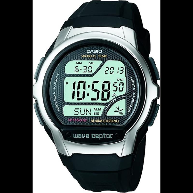 Casio WV58A-1AVCR Men's Digital Watch - Shock Resistant, Silver-Tone Topring, World Time casio men