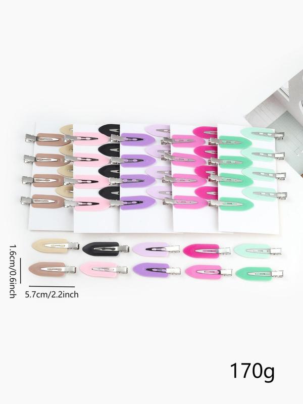 50pcs Colorful Casual Matching Hair Clip, Casual Versatile Hair Accessories for Women & Girls, Minimalist Hairwear for Daily, Kawaii Hair Accessories