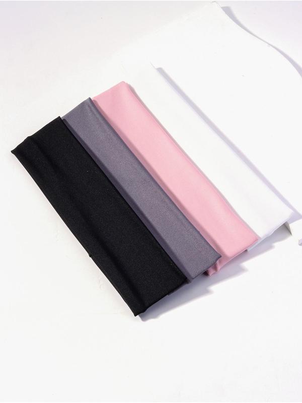 Women's Plain Color Sports Elastic Sweat-absorbent Hair Band for Teen Girl, Daily Clean Girl Hair Accessories,  Girls Hairstyles, Summer Jewelry Headwear for Daily Used