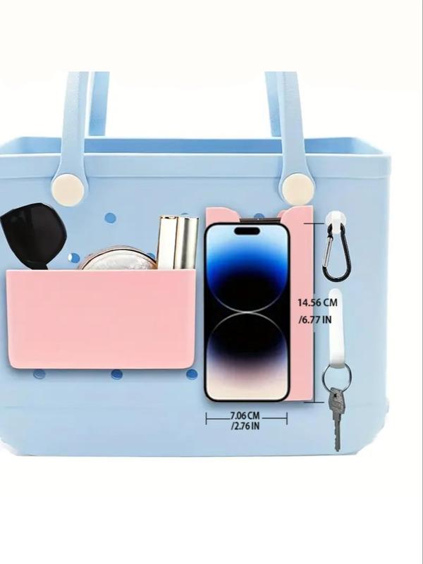 Phone & Glasses Storage Box for Bogg Bag, Simple Plain Color Storage Holder, 4 Counts Bag Accessories for Women & Men