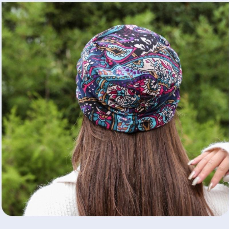 Vintage Floral Print Sun Hat, Lightweight Women's Pointed Outdoor Hat, Classic Pleated Sun Hat For Outdoor Sports