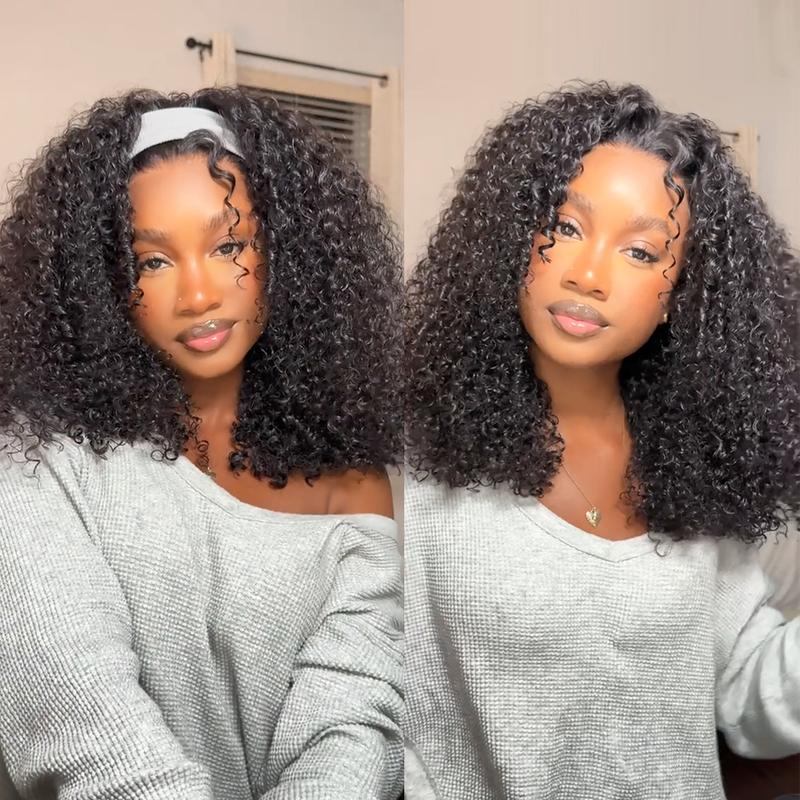  FORGIRLFOREVER 13X4 Kinky Curly Lace Front Wig Pre Plucked Brazilian Curly Human Hair Transparent Lace Frontal Wig With Natural Hairline