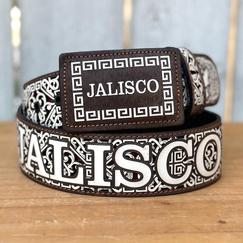 Jalisco Laser Cut Personalized Western Belt for Men