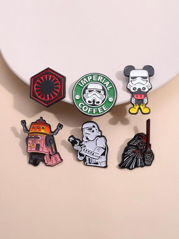 Cute Cartoon Design Brooch, Alloy Badge for Backpack & Hat & Clothes Decor, Fashion Accessories for Men & Women