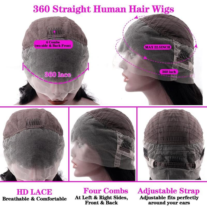 Bling Hair 360 Full Lace Wig 30 32Inch Straight Transparent Lace Front Human Hair Wigs Hair For Women Brazilian Remy 360 Lace Frontal Hair Wig 180Desntiy