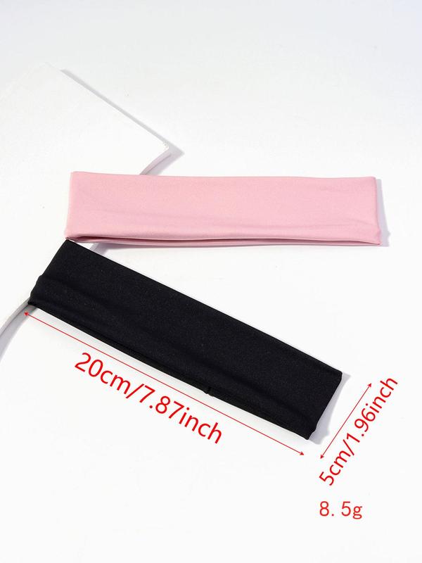 Women's Plain Color Sports Elastic Sweat-absorbent Hair Band for Teen Girl, Daily Clean Girl Hair Accessories,  Girls Hairstyles, Summer Jewelry Headwear for Daily Used