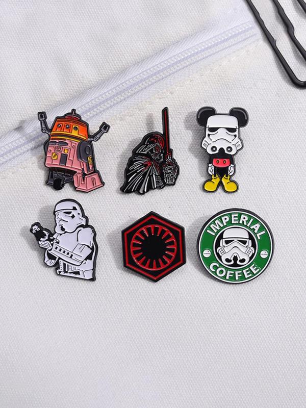 Cute Cartoon Design Brooch, Alloy Badge for Backpack & Hat & Clothes Decor, Fashion Accessories for Men & Women