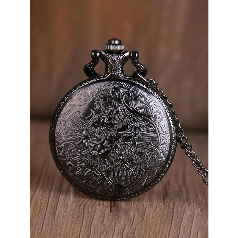 Men Octopus Engraved Pocket Watch