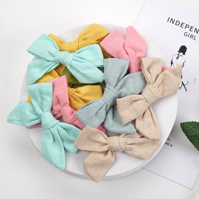 40 Pieces Hair Bows Linen Fabric Bows Alligator Clips Hair Accessories for Birthday Party,Family Dinner and Family Photography