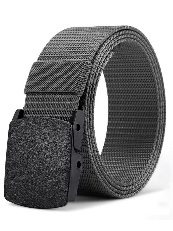 Men's Automatic Buckle Nylon Belt, Casual Waistband for Jeans Trousers, Fashion Belt for Party, Daily Clothing Decor, Trendy All-match & Exquisite Belt for Gift