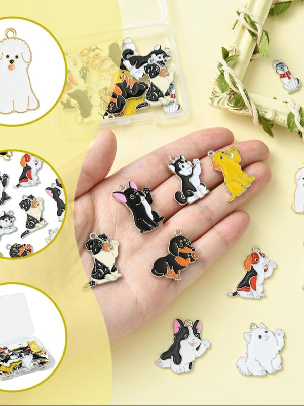 Cute Cartoon Animal & Marine Life Themed Alloy Enamel Pendants, Mixed Color Animal Theme Charm, Fashionable Jewelry Accessories for Diy Bracelet & Necklace Making