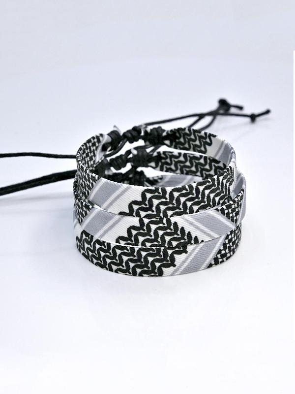 Ethnic Pattern Braided Bracelet, Adjustable Drawstring Bracelet for Women & Men, Fashion Accessories for Daily Wear, Trendy All-match & Exquisite Jewelry for Birthday Gift