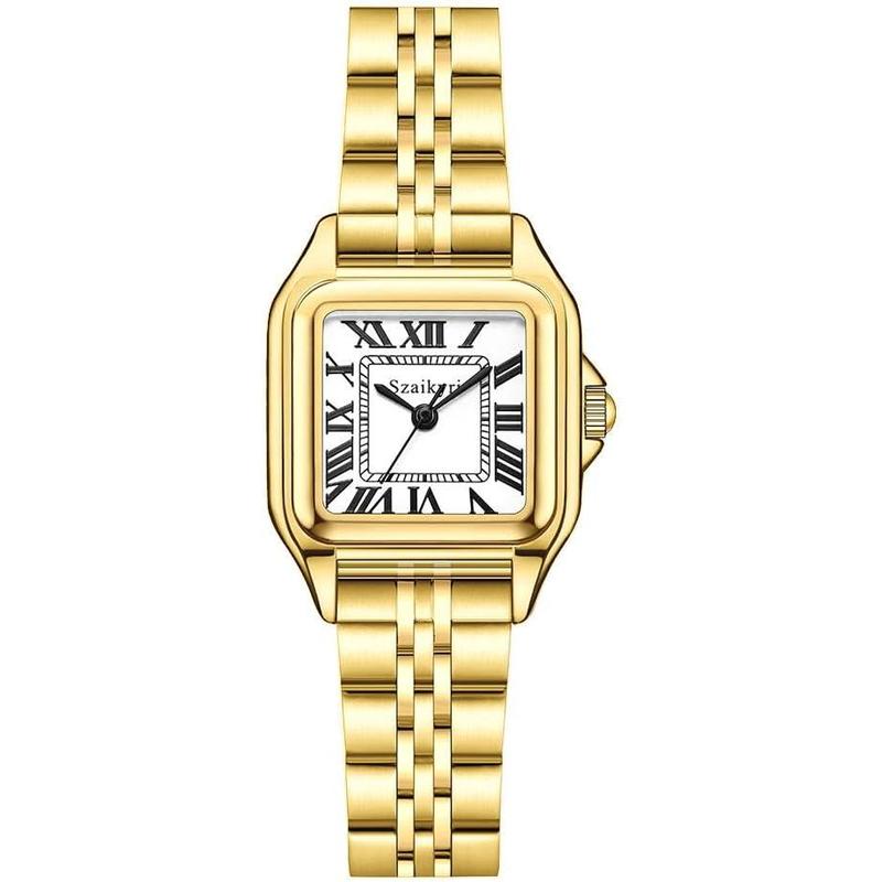 Classic Square Watches for Women with Roman Numerals Ladies Casual Dress Watch