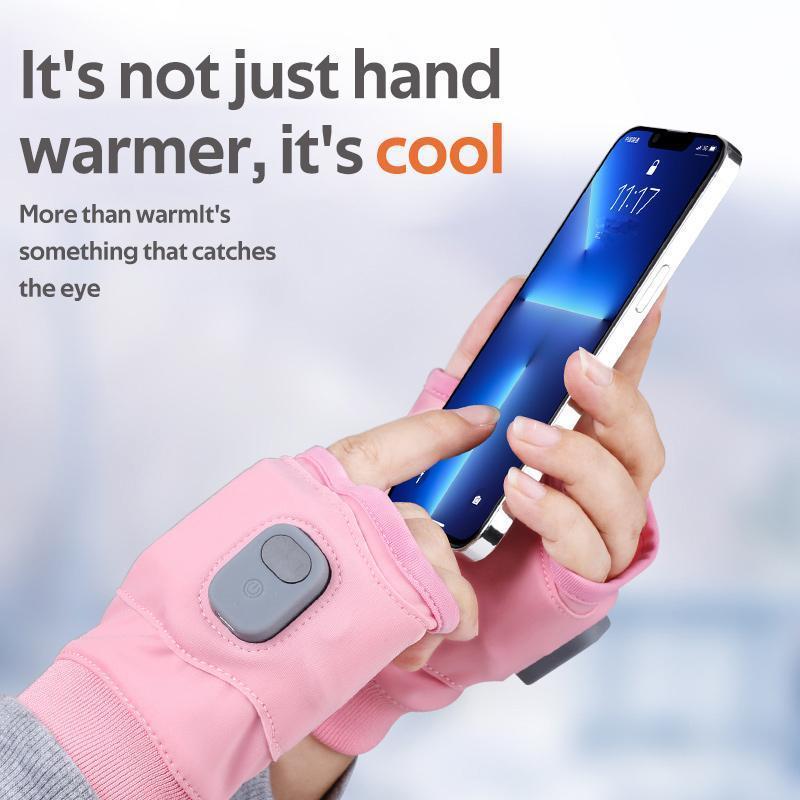 Portable Heating Gloves with Digital Display, 1 Box Rechargeable Hand Warmer, Heated Gloves with 3 Temperature Modes for Home Use