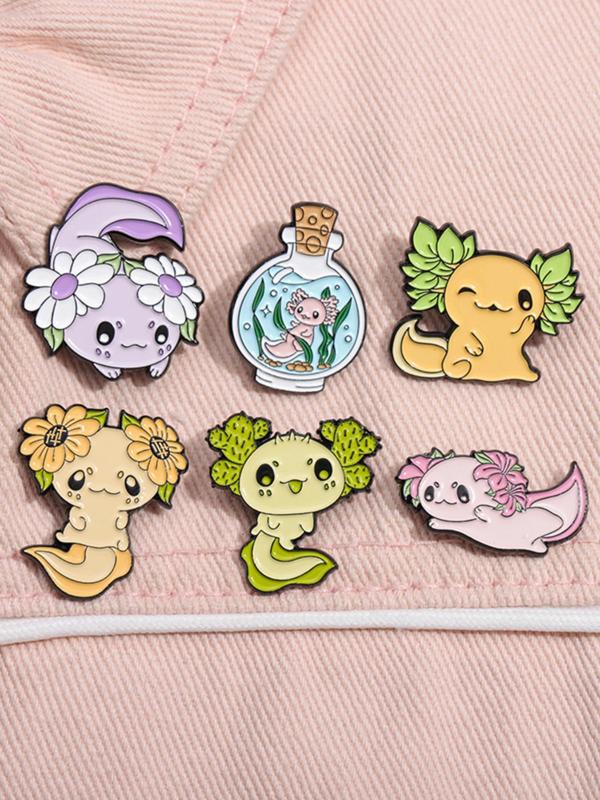 Cute Cartoon Animal Design Brooch, Fashion Alloy Badge for Daily Clothing Decor, Trendy All-match & Exquisite Brooch for Birthday Gift