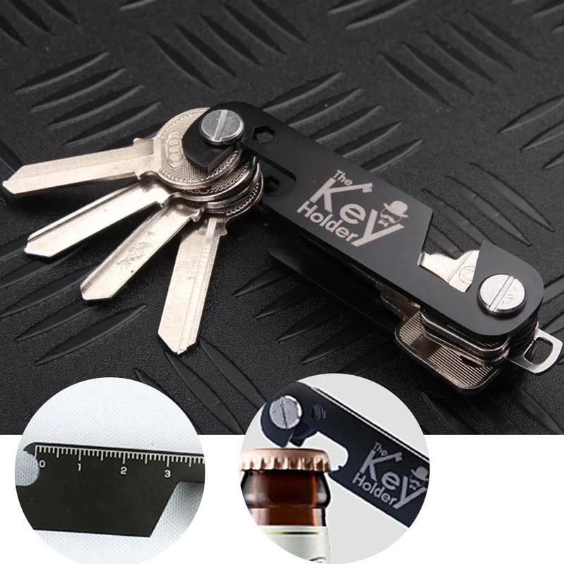 Outdoor Portable Compact Key Organizer without Key, 1 Count Multifunctional Stainless Steel Bottle Opener Keychain, Key Storage Clip, Key Gadgets, Pocket Organizer