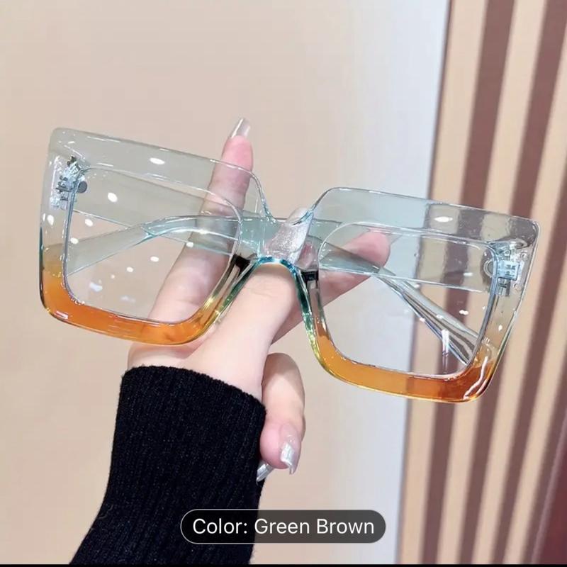 Oversized Square Frame Glasses for Women - Fashion Accessory