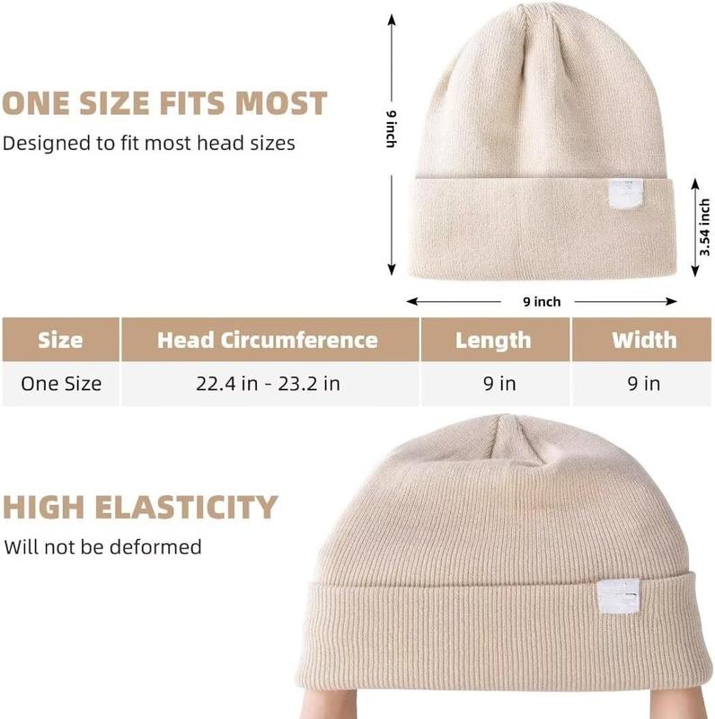 3 Pack Satin Lined Winter Beanie Hats,Silk Lined Beanie Knit Soft Warm Cuffed Hat for Women Men