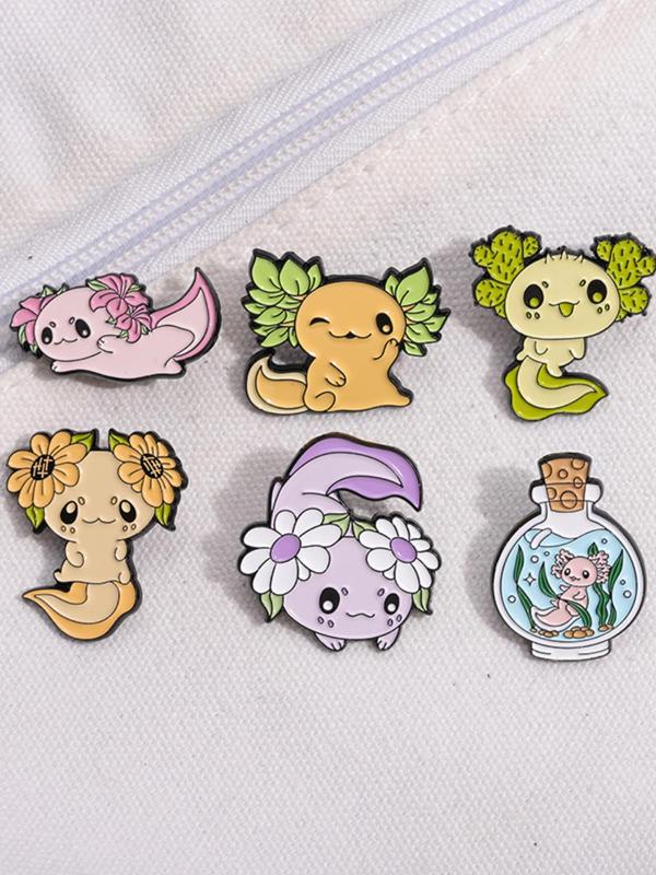 Cute Cartoon Animal Design Brooch, Fashion Alloy Badge for Daily Clothing Decor, Trendy All-match & Exquisite Brooch for Birthday Gift