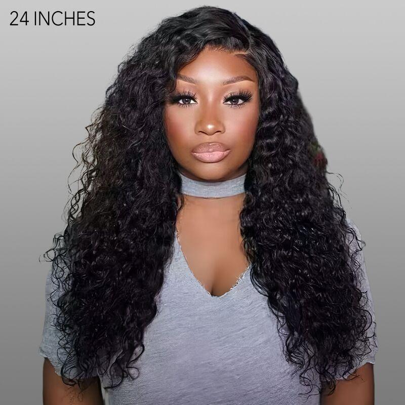 Wavymy Pre-Bleached Wear Go Casual Water Wave Versatile 4x6 Closure Lace Wigs Pre-Cut Glueless Wig 180% Density Wig Ready To Go Full Hair