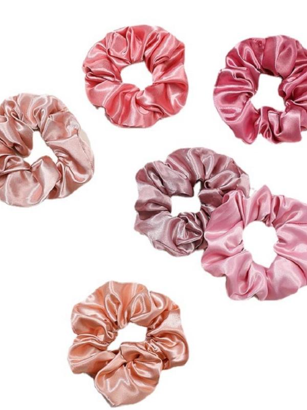 Cute Ruched Design Hair Tie, High Stretch Silk Cloth Hair Tie, Casual Simple Scrunchie for Women and Girls, Ponytail Holder, High Elastic Scrunchie