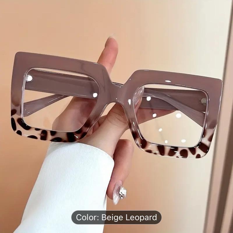 Oversized Square Frame Glasses for Women - Fashion Accessory