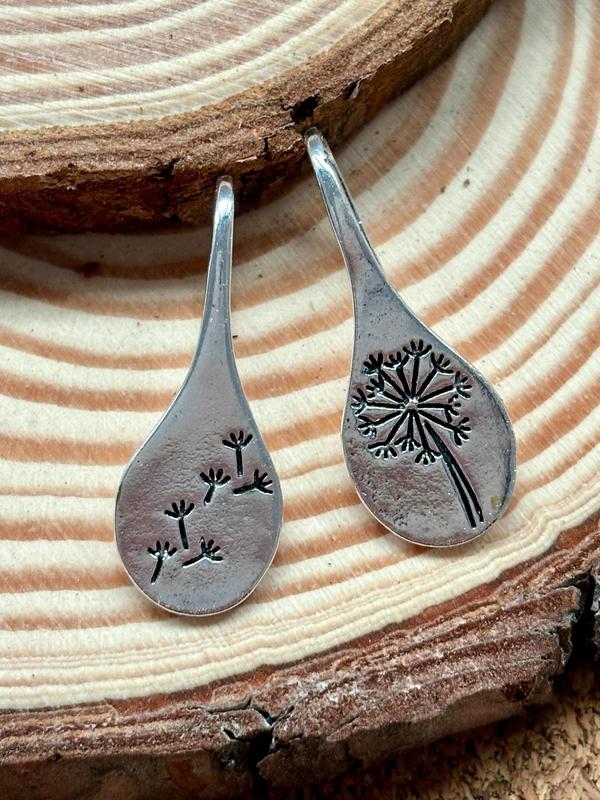 Dandelion Design Earrings, 1 Pair Vintage Fashion Simple Drop Earrings for Party, Daily Clothing Decor, Trendy All-match & Exquisite Jewelry for Birthday Gift