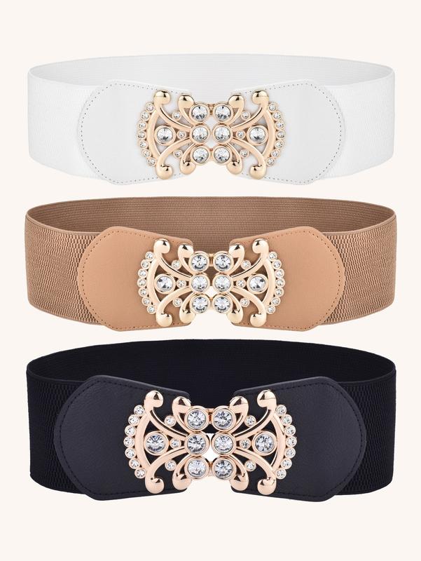 1 count Luxury Fashionable Rhinestone Studded Wide Women's Belt Plus Size Available for Coats and Dresses