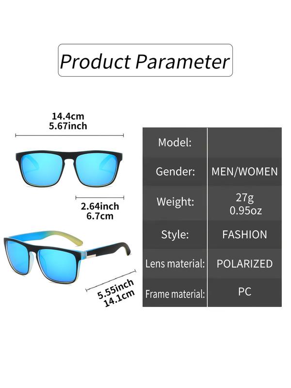 Unisex Sporty Square Frame Sunglasses, Trendy Casual Tinted Lens Sunglasses for Outdoor Sports, Fashion Accessories for Outdoor Activities