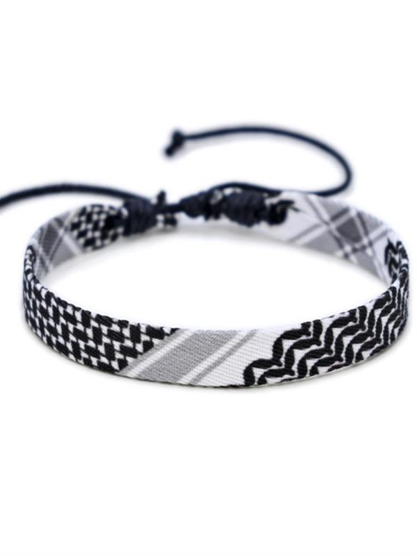 Ethnic Pattern Braided Bracelet, Adjustable Drawstring Bracelet for Women & Men, Fashion Accessories for Daily Wear, Trendy All-match & Exquisite Jewelry for Birthday Gift