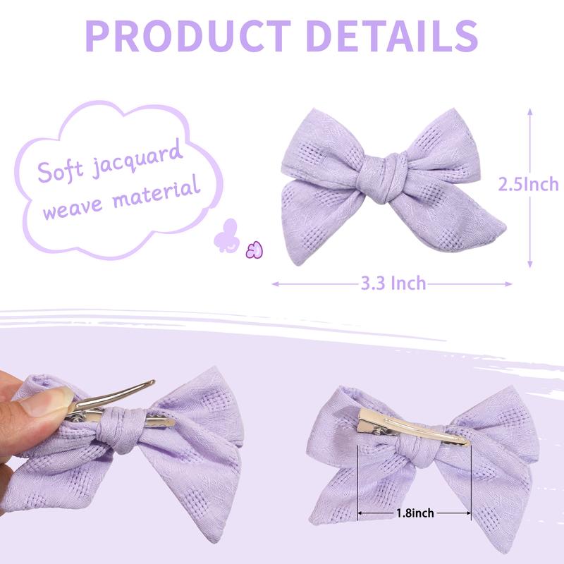 40 Pieces Hair Bows Linen Fabric Bows Alligator Clips Hair Accessories for Birthday Party,Family Dinner and Family Photography