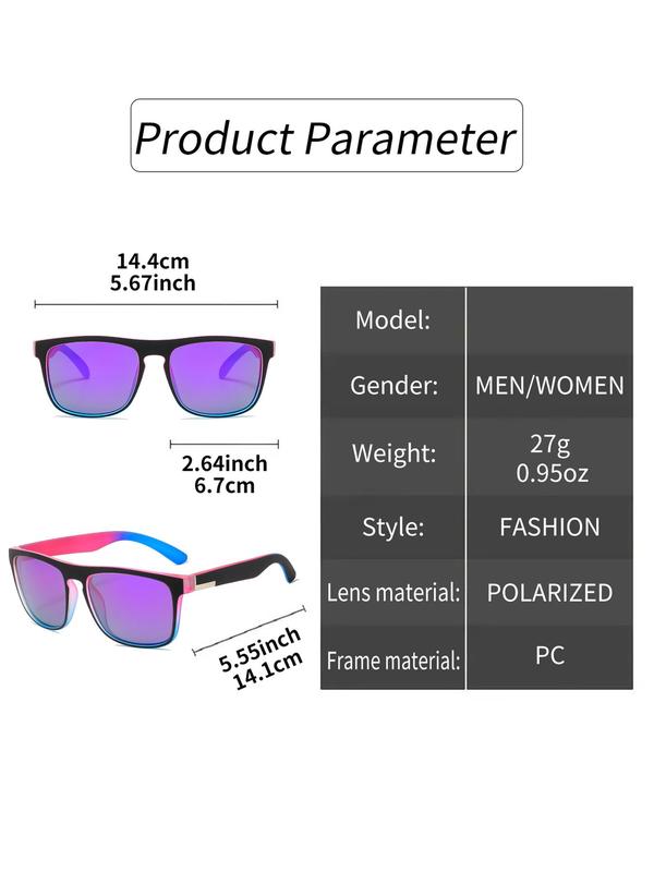 Unisex Sporty Square Frame Sunglasses, Trendy Casual Tinted Lens Sunglasses for Outdoor Sports, Fashion Accessories for Outdoor Activities