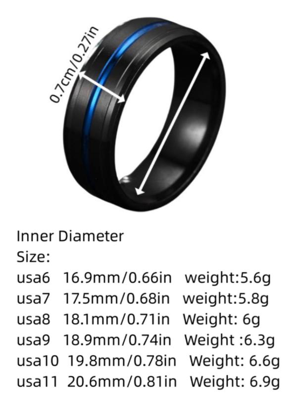 Men's Classic Fashion Two Tone Stainless Steel Rings, Fashion Jewelry for Party, Daily Clothing Decor, Trendy All-match & Exquisite Jewelry for Birthday Gift