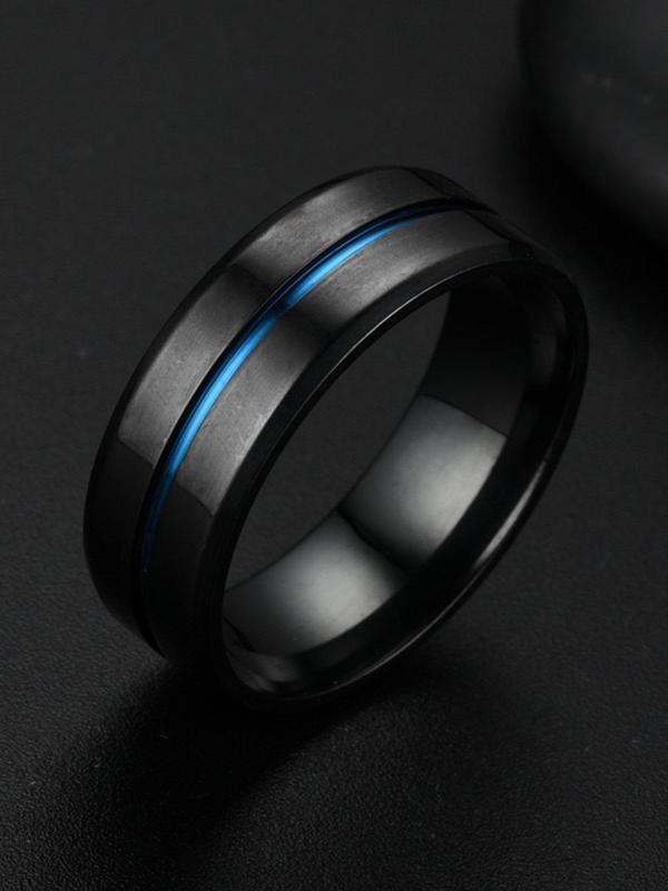 Men's Classic Fashion Two Tone Stainless Steel Rings, Fashion Jewelry for Party, Daily Clothing Decor, Trendy All-match & Exquisite Jewelry for Birthday Gift